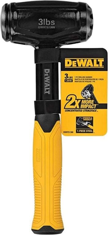 Hammer de Bohren Dewalt DWHT56024-1, 1,8 kg, Konstruktion de Kohlefaser de, Schaft de 400 mm, ideal zum Bohren von Böden...