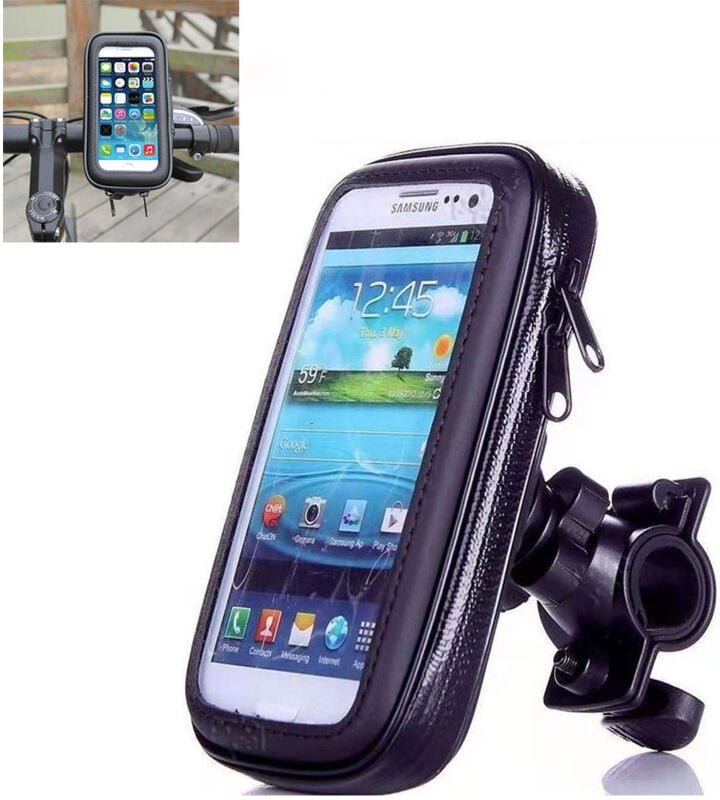 Thumbnail - Wasserdichte Motorrad-Handyhalterung, 360° drehbar, Motorrad-Roller-Smartphone-Halterung mit Regenschutz, Handy-Halterun...