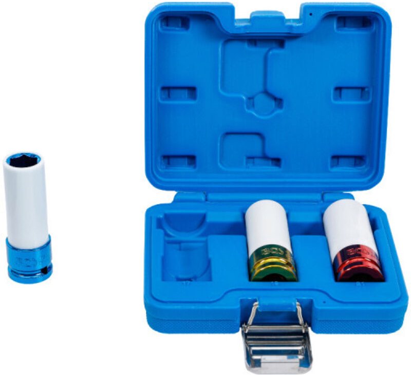 Bgs Technic - Kraft-Schoneinsatz-Satz Antrieb Innenvierkant 12,5 mm (1/2') sw 17 / 19 / 21 mm 3-tlg.