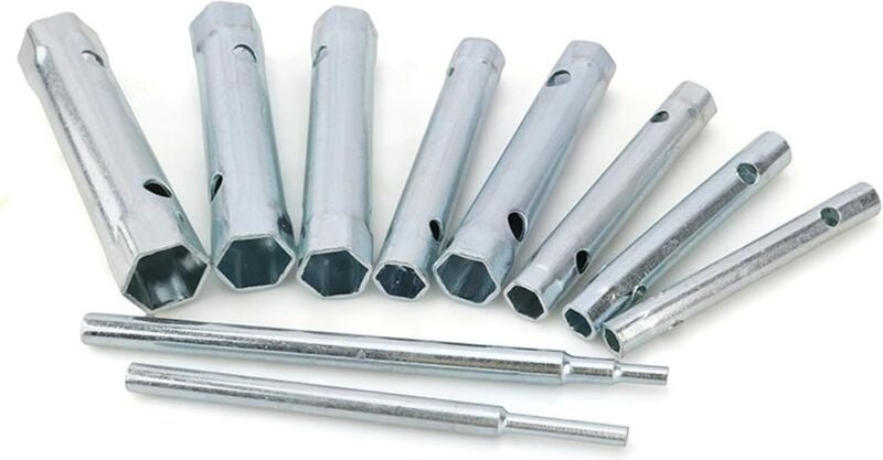 Bluedeer - Rohrsteckschlüsselsatz 10-tlg 6-22 mm Rohrsteckschlüssel Doppelsteckschlüssel für Spüle, Wasserhahn Installat...