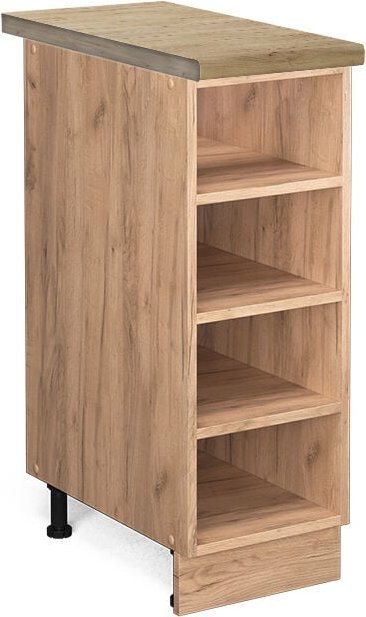 Vicco - Küchenregal Fame-Line, Goldkraft Eiche, 30 cm , ap Eiche