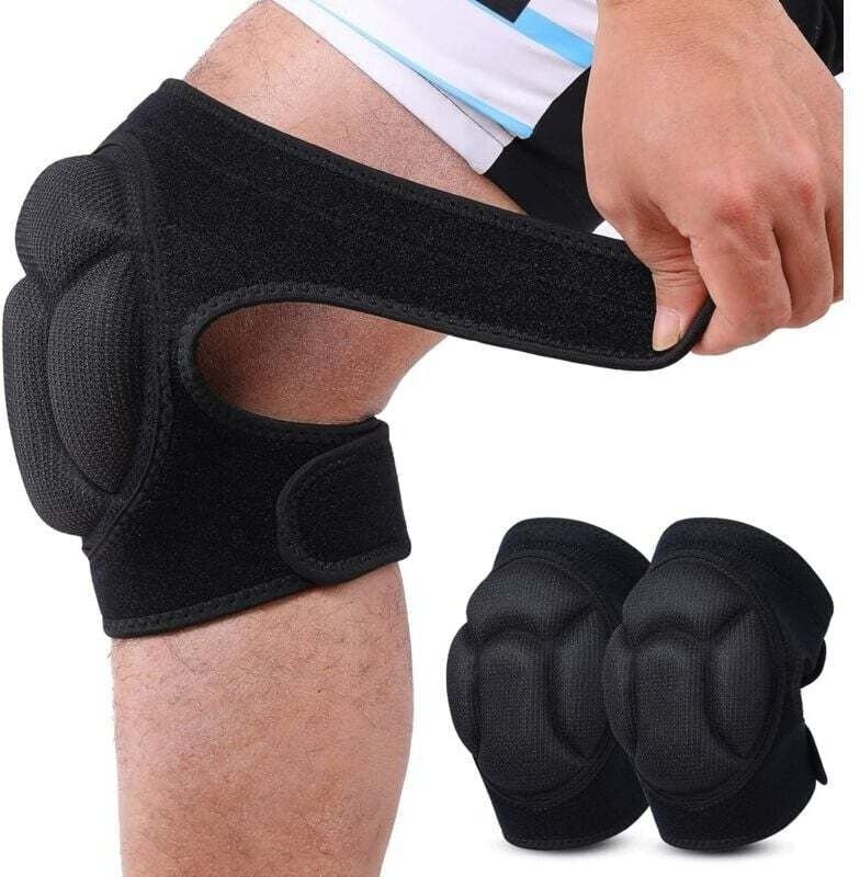 Ulisem 2er-Pack schützende Knieschoner, kollisionssichere Knieschoner aus dickem Schwamm für Gartenarbeit, Arbeiten, Jog...
