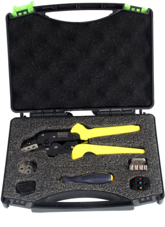 Crimpwerkzeug, Steckerzange mit Gesenken, 5er Set.