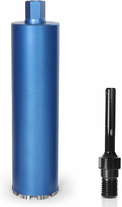 Diamantbohrkrone Kernbohrer für Kernbohrgerät mit Turbo, inkl. SDS-max, 1 1/4', ø 82mm, Gesamtlänge 460 mm, Nass Trocken...