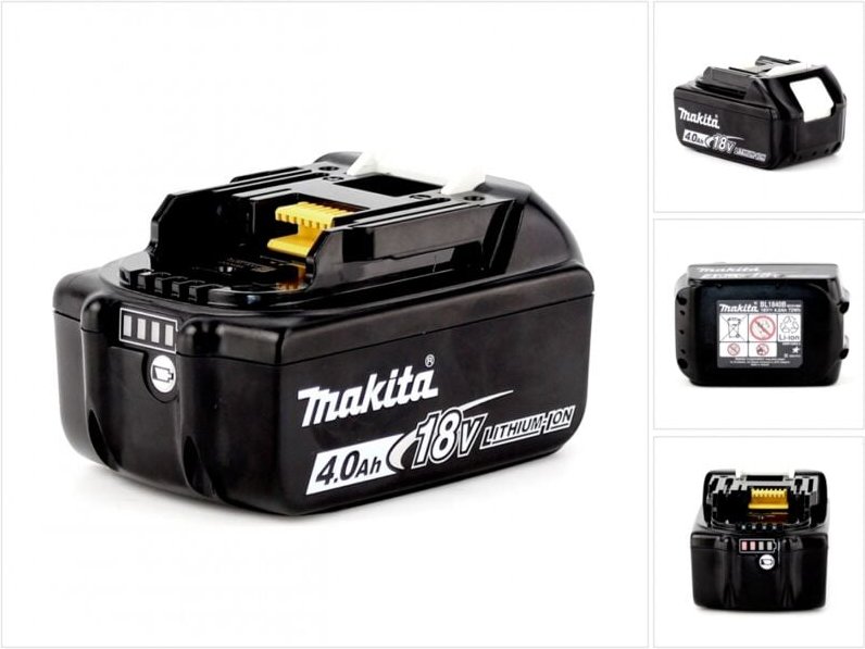 Bl 1840 b 18 v - 4 Ah / 4000 mAh ( 197265-4 ) Li-Ion Akku mit led - Anzeige - Makita
