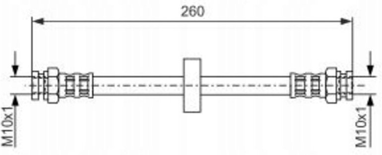 Flexibler Bremsschlauch: OEM: 46478973 FIAT ALBEA Siena - Hinterer Balken