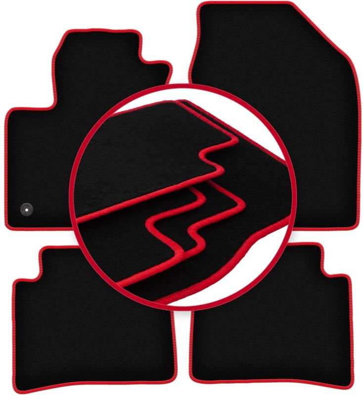 CARLUX-RED Autofußmatten für: Toyota Prius IV Fließheck (2017-)