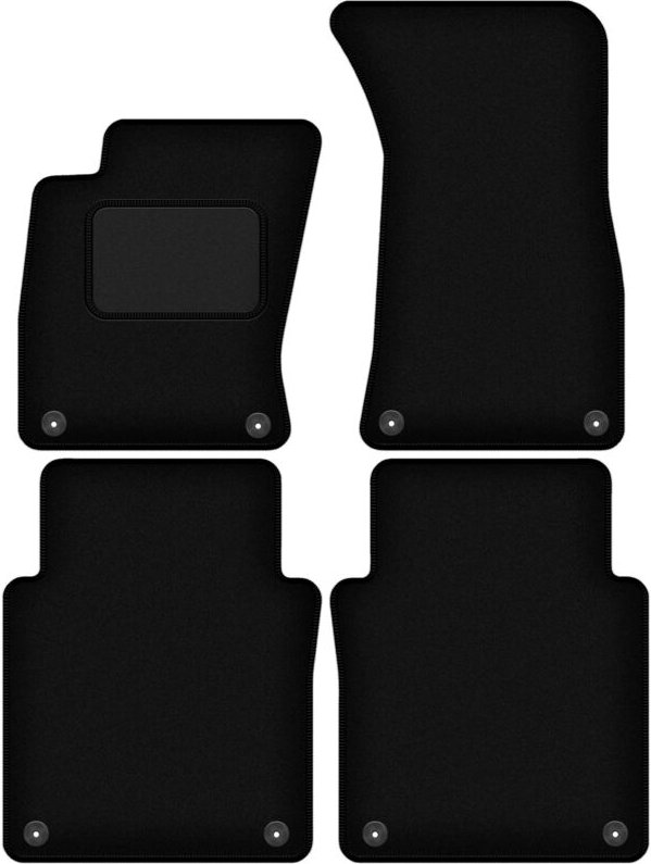 Schwarze Veloursmatten für: Audi A8 D3 Lang (2002-2009)
