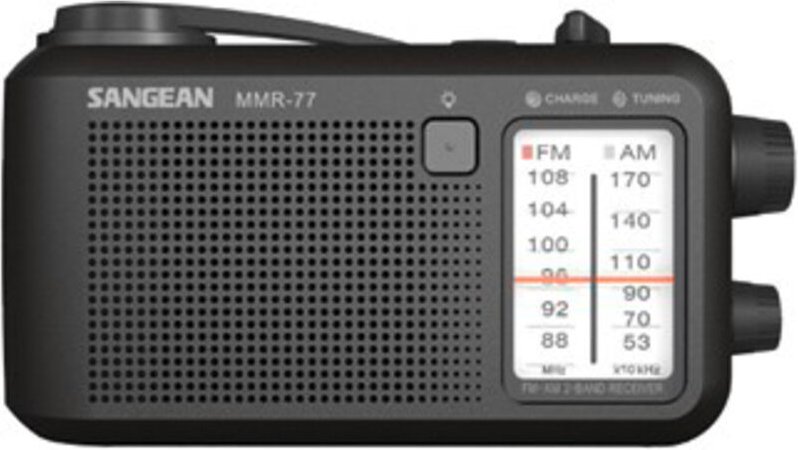 MMR-77 Outdoorradio ukw, mw Notfallradio Handkurbel, spritzwassergeschützt, Taschenlampe, w - Sangean