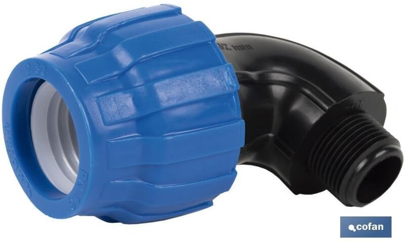 Winkel 90° Außengewinde Pp Pn16 40 x 1 1/4