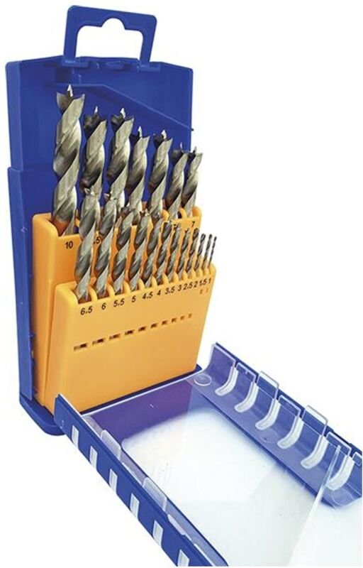 Fisch - Tools Holzspiralbohrer-Satz hs Set 19-tlg. 1-10 mm