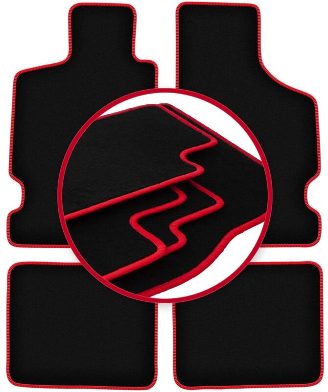 CARLUX-RED Auto-Fußmatten für: Citroen Saxo Fließheck (1996-2003)