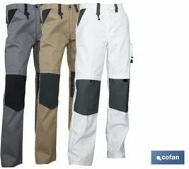 Lenoir-Arbeitshose, 280 g/m, Beige-Schwarz, T-60