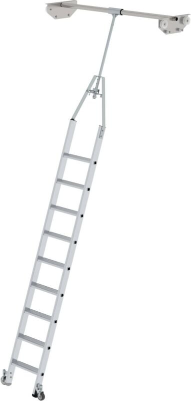 Günzburger Steigtechnik - Stufen-Regalleiter drehbar für Doppelregal 9 Stufen - 044509