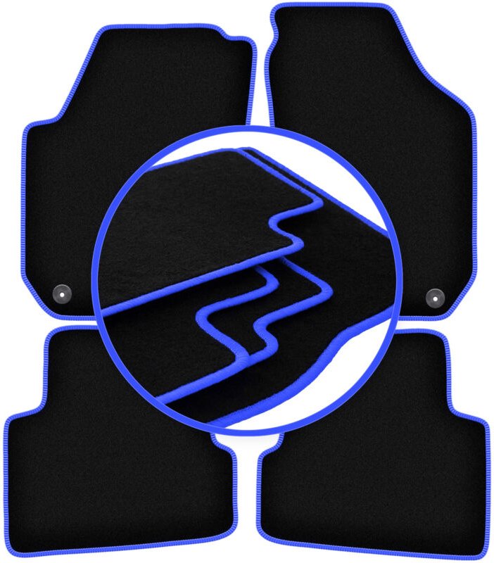 CARLUX-BLUE Autofußmatten für: Skoda Fabia II Fließheck, Kombi (2007-2014)