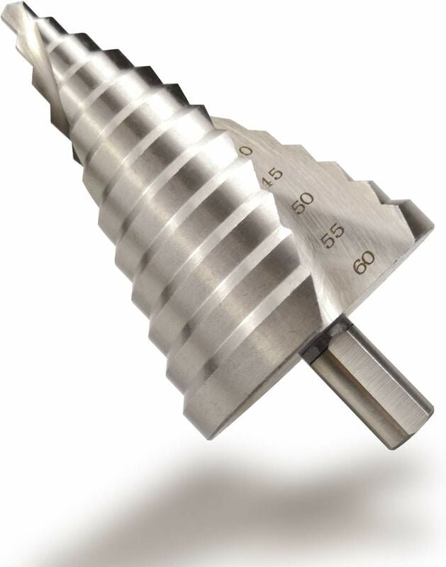 6–60 mm HSS-Stufenbohrer, spiralförmiger, konischer Schlitzsenker, 12 Stufen