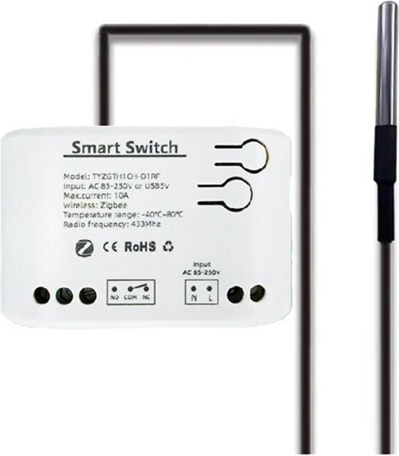 Tlily - Tuya Smart Zigbee-Schalter mit Temperatursensor ac 85-250 v