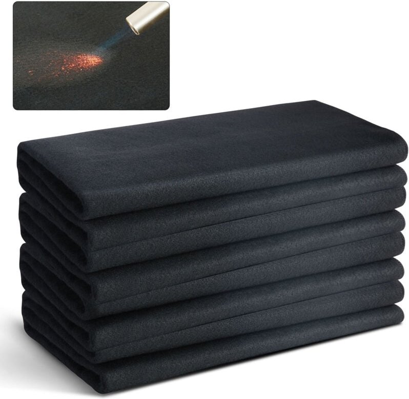 Thumbnail - Vevor 4er-Set Schweißdecke 950 x 910 x 3 mm Schweißschutzdecke 982℃ Hitzebeständigkeit Hitzeschutzgewebe Wärmeschutzmatt...