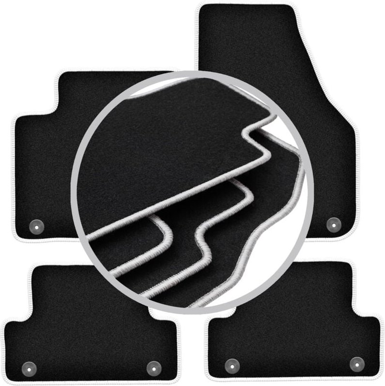 CARLUX-SILVER Autofußmatten für: Volvo V40 II Kombi, Cross Country (2012-)