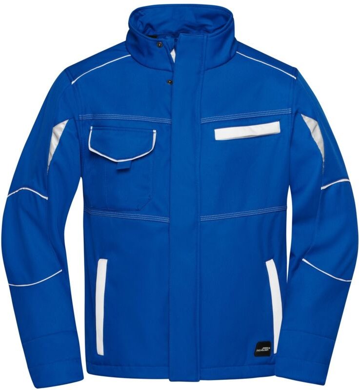 James&nicholson - Wind- und Wasserfeste Softshelljacke JN851 Gr. 6XL royal/white