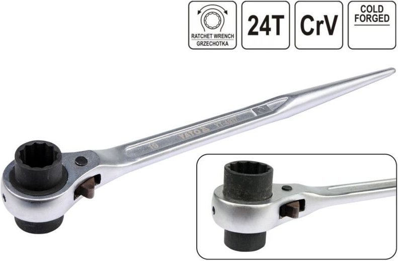 Thumbnail - Yato - Ratsche Gerüstbauratsche Gerüstbauknarre Gerüstratsche Gerüst Ratschenschlüssel 19-22