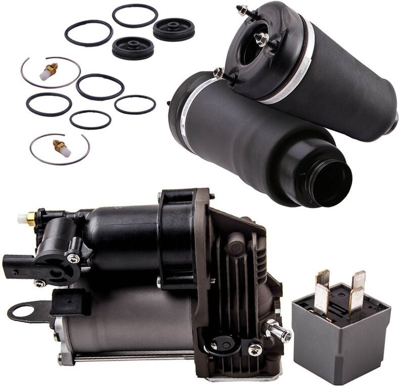 2X Luftfederung Federbeine Vorne + Kompressor for Mercedes R Klasse W251 V251 2513203013 251320301360 Hinten Luftfederba...