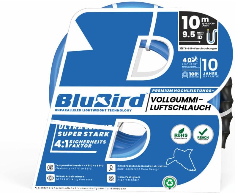 Riegler Werkstattschl.-Set »BluBird«, Sicherheitskupplung, Ø15,5x9,5, 10 m