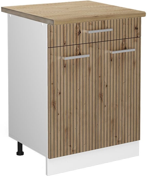 Vicco - Küchenunterschrank R-Line, Artisan-Eiche, 60 cm mit Schublade, ap Eiche