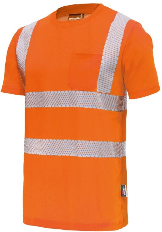 Vizwell - Warnschutz-T-Shirt VWT313 Gr. 5XL leuchtorange/marine