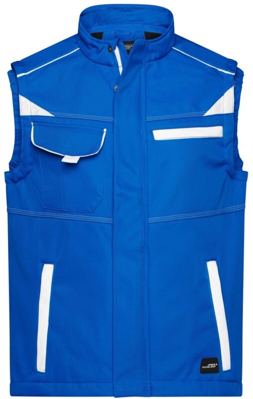 James&nicholson - Softshellweste Wind- und wasserabweisend JN852 Gr. 2XL royal/white