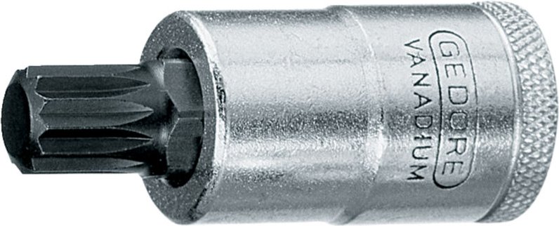 Thumbnail - Steckschlüsseleinsatz inx 19 1/2 ″ Innen-Vielzahn M10 Länge 55 mm