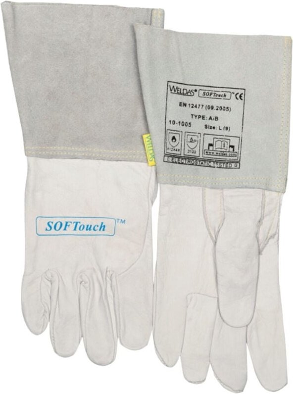 Schweißerhandschuh(Argon) Nr. 10-1005, Gr. m Kalbsleder (1 Paar) Weldas