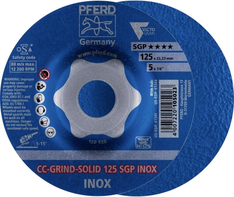 Schleifscheibe CC-Grind Solid sgp inox 125mm pferd