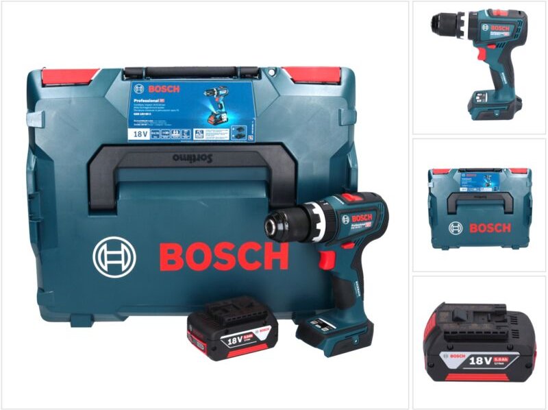 Bosch GSB 18V-90 C Professional Akku Schlagbohrschrauber 18 V 64 Nm Brushless + 1x Akku 5,0 Ah + L-Boxx - ohne Ladegerät