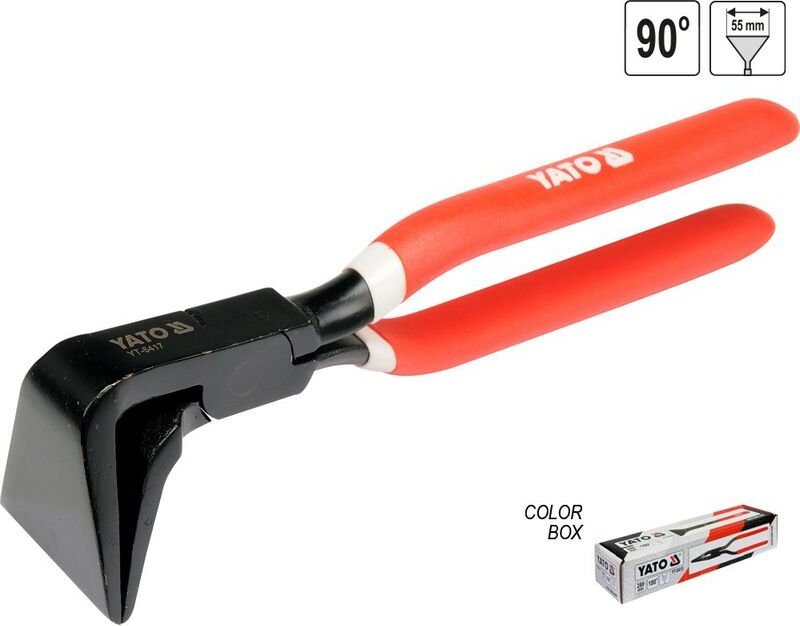 Blechbiegezange - 90° gebogen, 280mm / YT-5417 / Yato