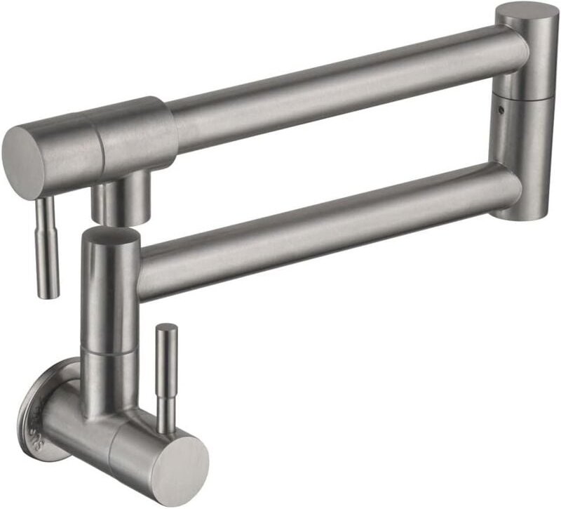 Faltbarer Küchenhahn, Wandmontierter Spülbeckenhahn, 360 Grad drehbarer Kaltwassermischhahn für die Küche, Einzelloch, D...