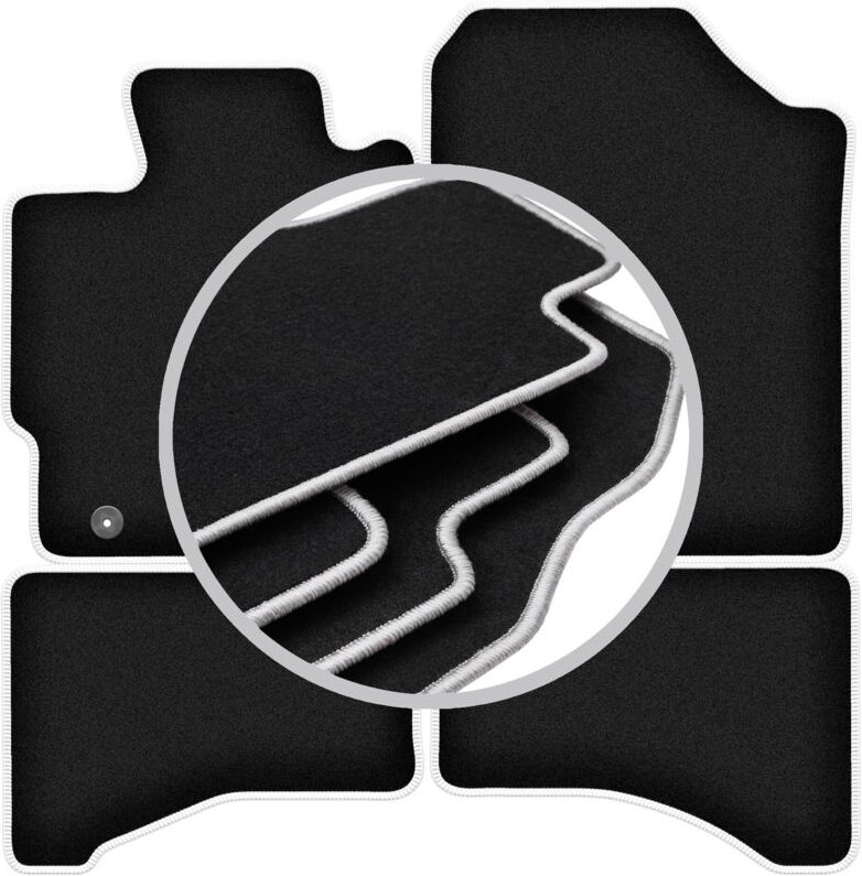 CARLUX-SILVER Autofußmatten für: Toyota Yaris III FL Fließheck (2017-2020)