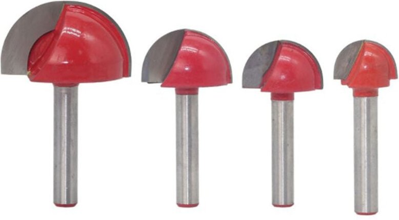 Thumbnail - 6mm Schaft Kugelkopffräser Holzfräser Set Rundhohlkehle CNC Fräser Radiuskern Vollhartmetall Holzbearbeitung
