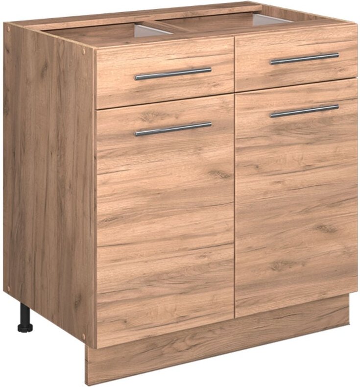 Küchenunterschrank Fame-Line, Goldkraft Eiche, 80 cm , AP Eiche, Vicco