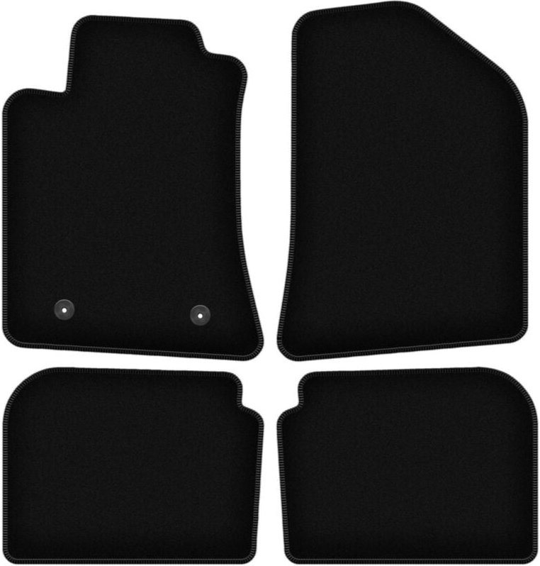 BASIC schwarze Veloursmatten für: Toyota Avensis II T25 Kombi, Liftback, Limousine (2003-2009)