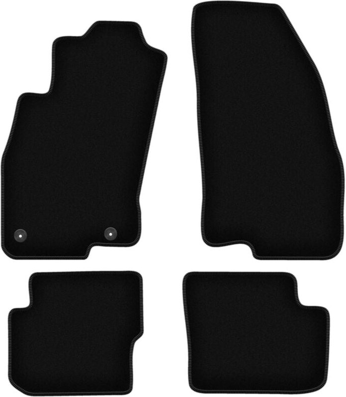 BASIC schwarze Veloursmatten für: Fiat Punto EVO Fließheck (2998-2012)