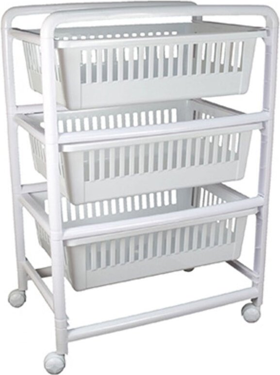 Gemüseregal aus Kunststoff mit 4 Schubladen und Rädern 410030 Cuncial