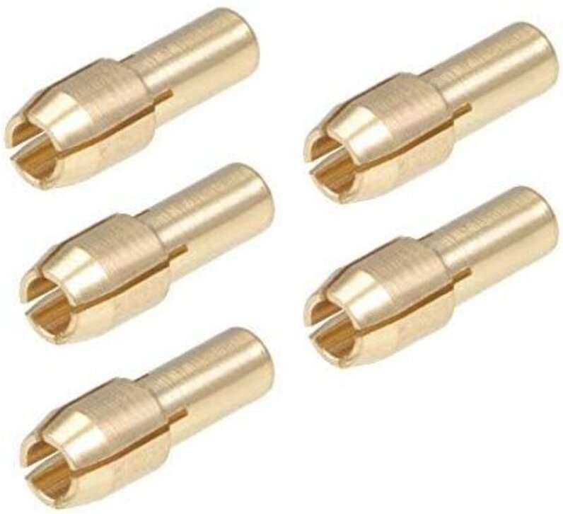 Sourcing map 3,2 mm Messing-Bohrfutter-Spannzangen-Bits für Rotationswerkzeuge, 5 Stück - KZQ
