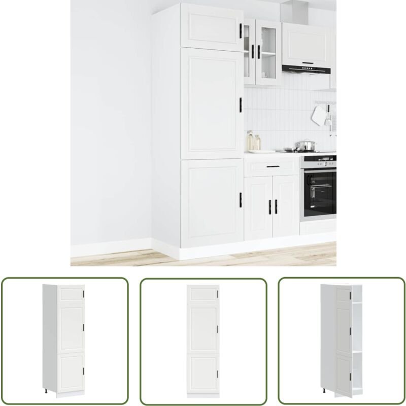 The Living Store - vidaXL Küchenschrank Porto Weiß Holzwerkstoff