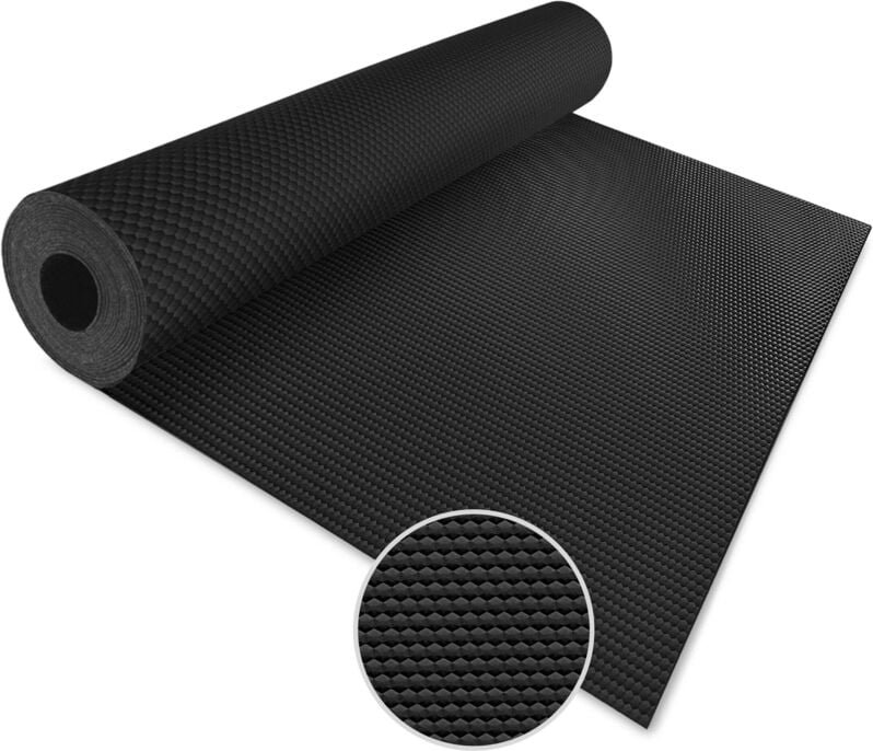 PVC-Bodenbelag Hexagon Schwarz 120 x 250 cm