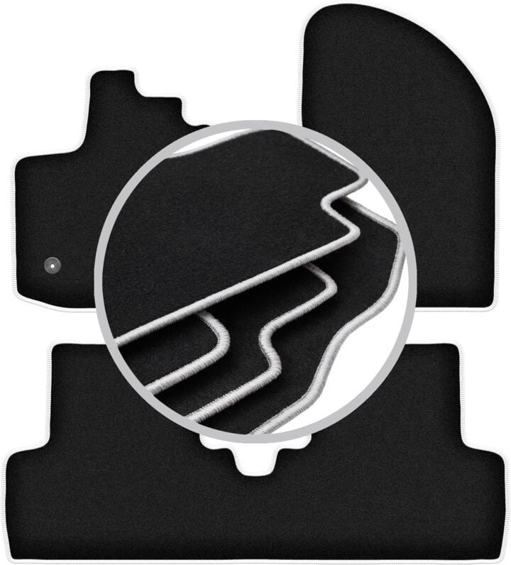 CARLUX-SILVER Autofußmatten für: Dacia Lodgy Minivan (2012-)