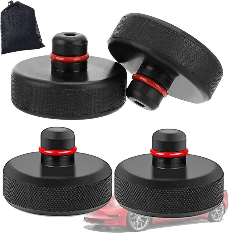 Wagenheber-Auflageblock für Tesla Model 3/S/X/Y, Hebepolster 4 Tesla-Wagenheber-Auflagekissen, universeller und widersta...