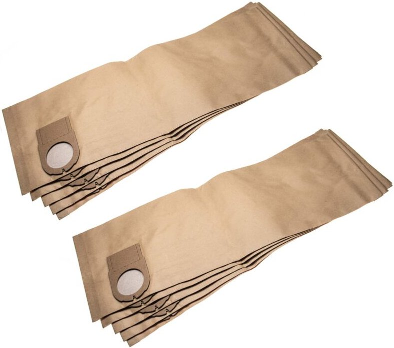 10x Staubsaugerbeutel Ersatz für Metabo 6.31349, 631349000 für Staubsauger - Papier, 67.9cm x 24.15cm, braun - Vhbw