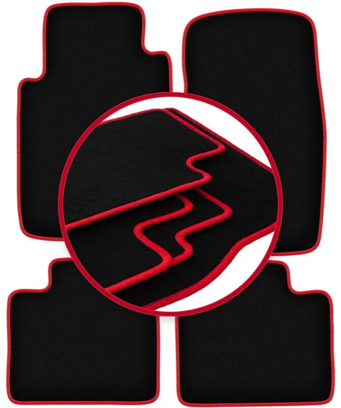 CARLUX-RED Autofußmatten für: Mitsubishi Pajero II Offroad (1991-1999)