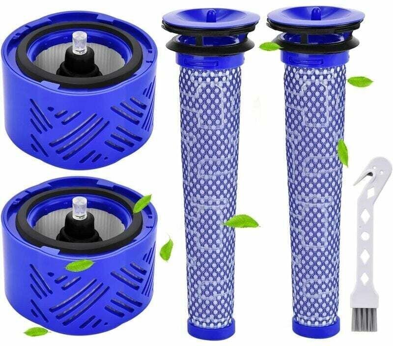Filter für Ersatzfilter für Dyson V6 Absolute Staubsauger, 2 Nachfilter und 2 Vorfilter